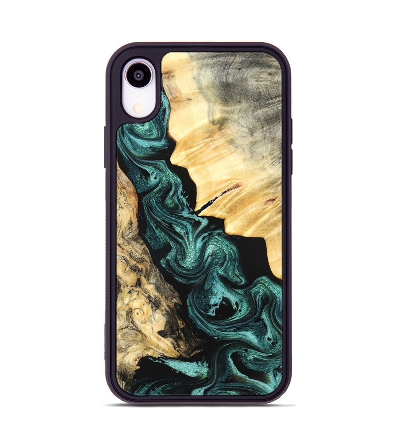 iPhone Xr Wood Phone Case - Deann (Green, 827020)