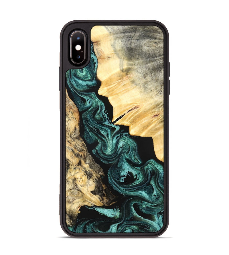 iPhone Xs Max Wood Phone Case - Deann (Green, 827020)