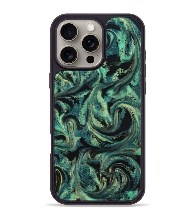 iPhone 16 Pro Max ResinArt Phone Case - Lucca (Green, 827021)