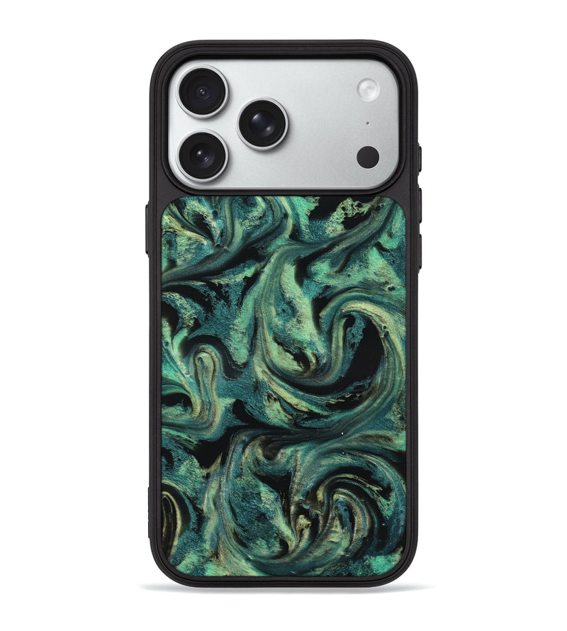 iPhone 18 Pro Max ResinArt Phone Case - Lucca (Green, 827021)