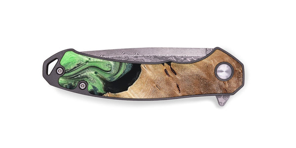 EDC Wood Pocket Knife - Stetson (Green, 827022)