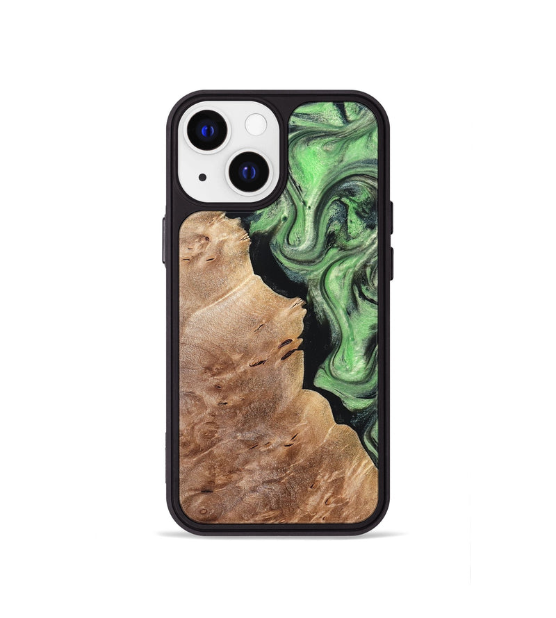 iPhone 13 mini Wood Phone Case - Stetson (Green, 827022)