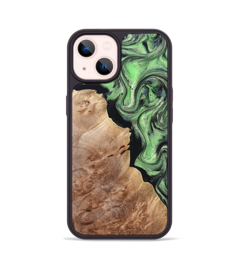 iPhone 14 Wood Phone Case - Stetson (Green, 827022)