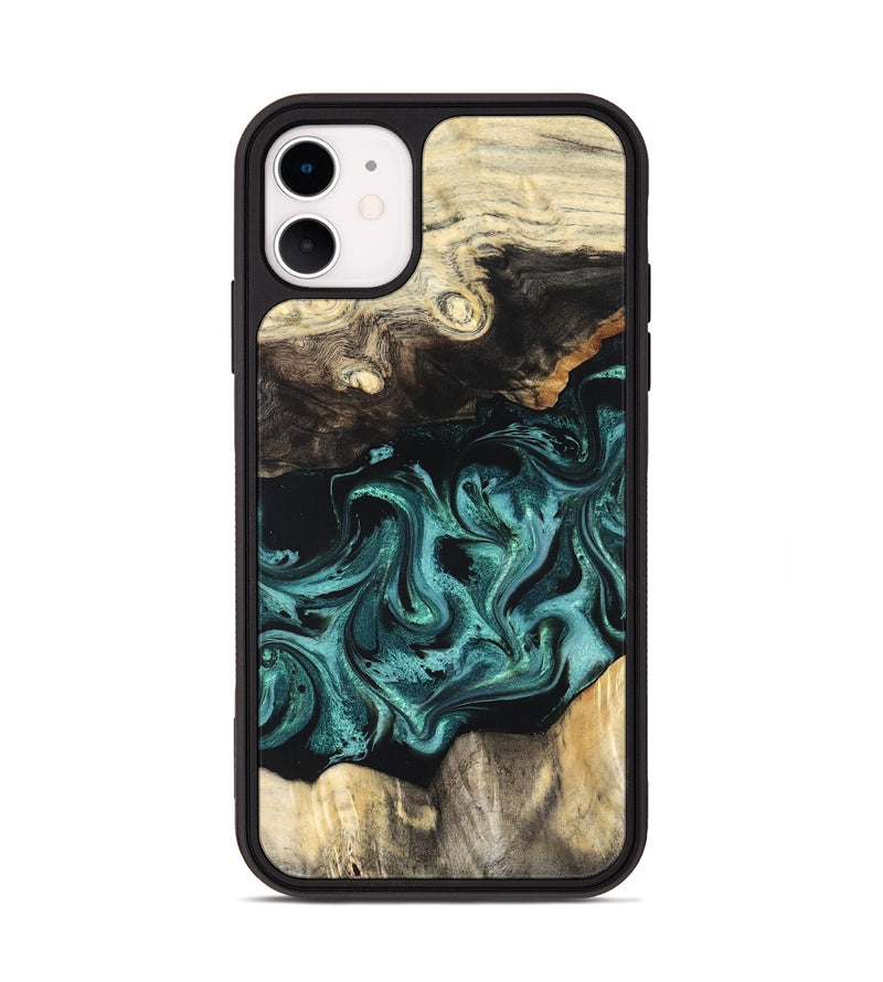 iPhone 11 Wood Phone Case - Tillie (Green, 827023)