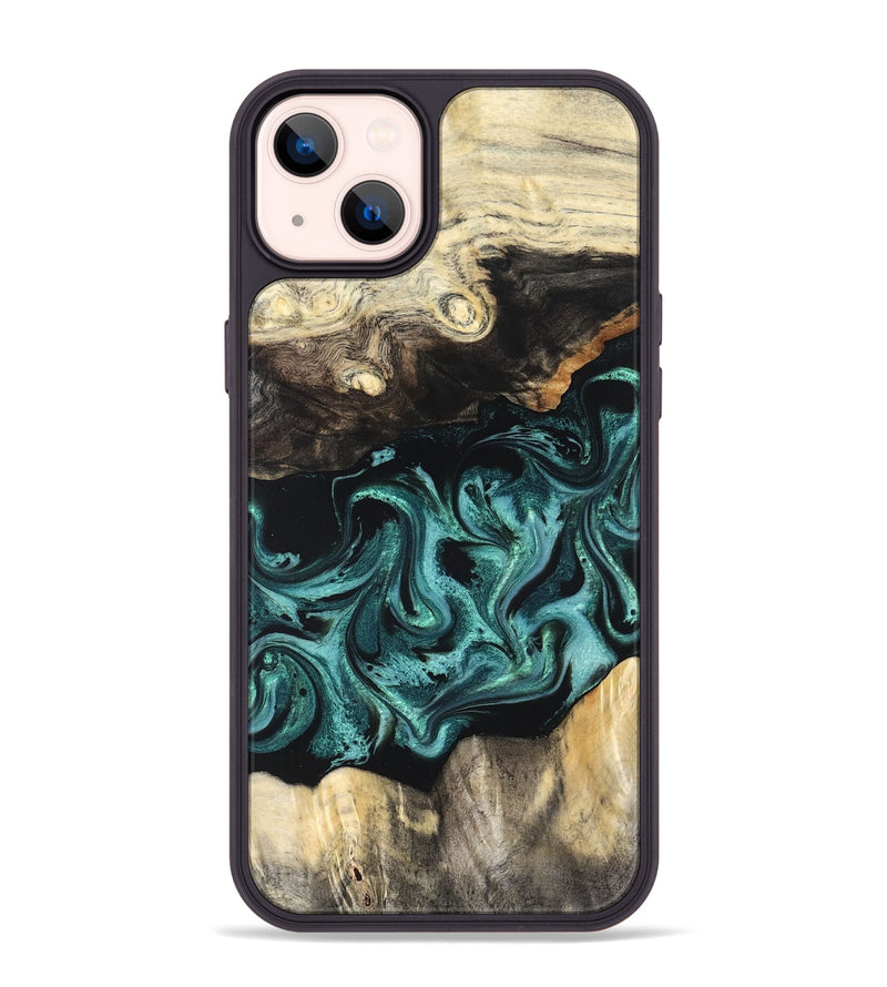 iPhone 14 Plus Wood Phone Case - Tillie (Green, 827023)