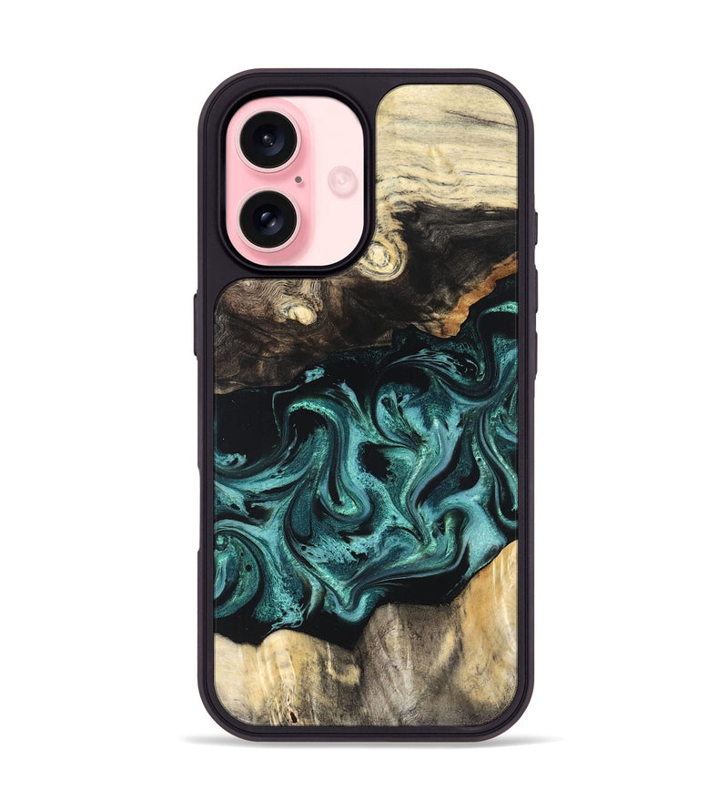 iPhone 16 Wood Phone Case - Tillie (Green, 827023)