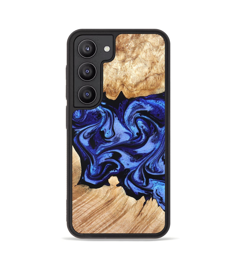 Galaxy S23 Wood Phone Case - Cleta (Blue, 827025)