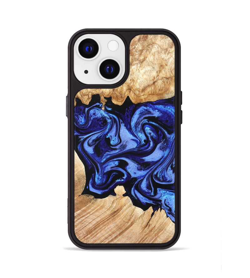 iPhone 13 Wood Phone Case - Cleta (Blue, 827025)