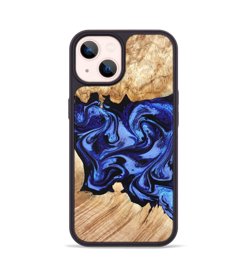 iPhone 14 Wood Phone Case - Cleta (Blue, 827025)