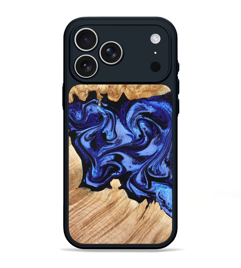 iPhone 17 Pro Max Wood Phone Case - Cleta (Blue, 827025)