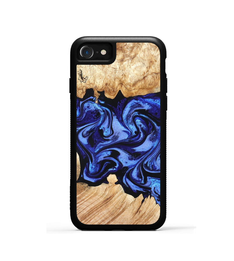 iPhone SE Wood Phone Case - Cleta (Blue, 827025)