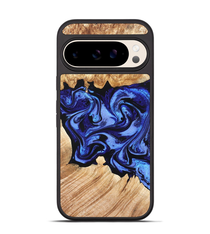 Pixel 10 Wood Phone Case - Cleta (Blue, 827025)
