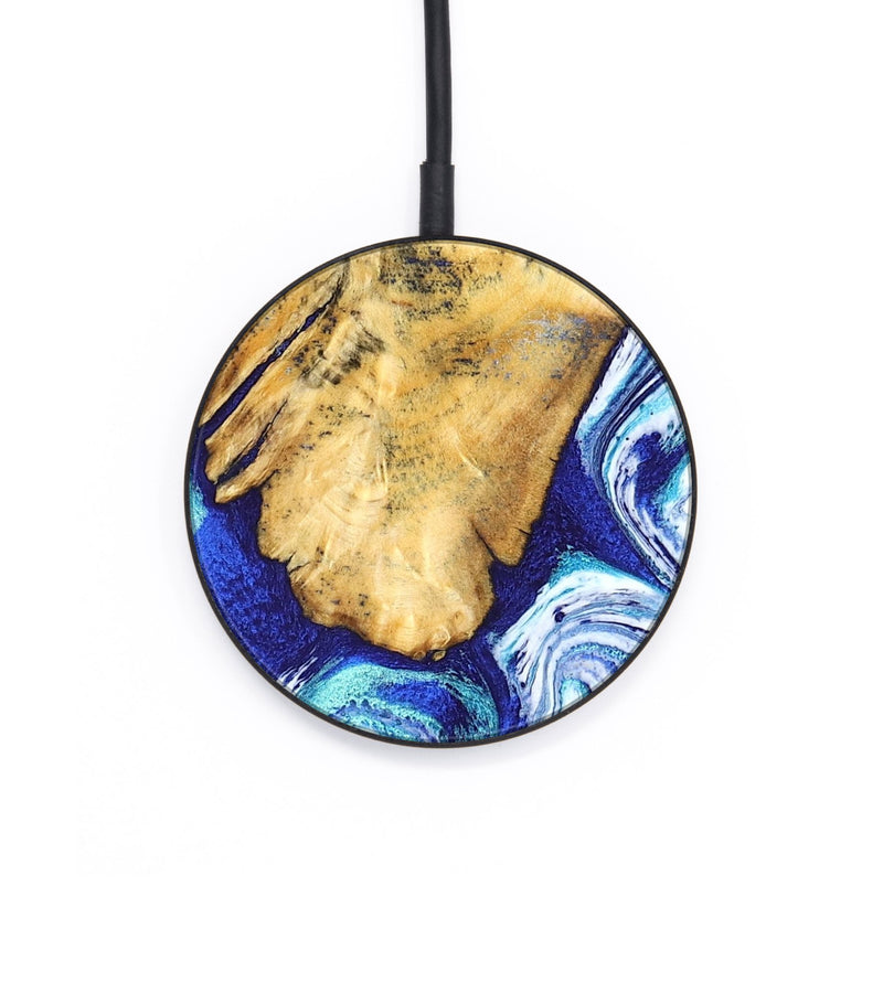 Circle Wood Wireless Charger - Trace (Blue, 827026)