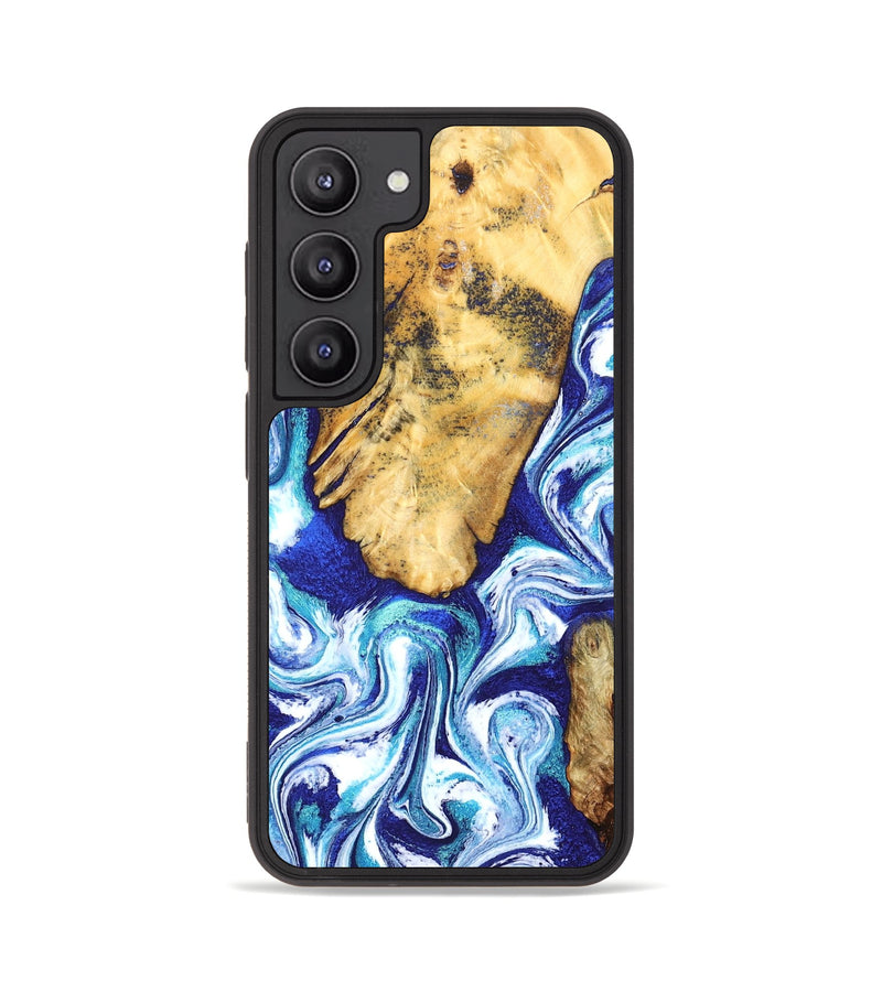 Galaxy S23 Wood Phone Case - Trace (Blue, 827026)