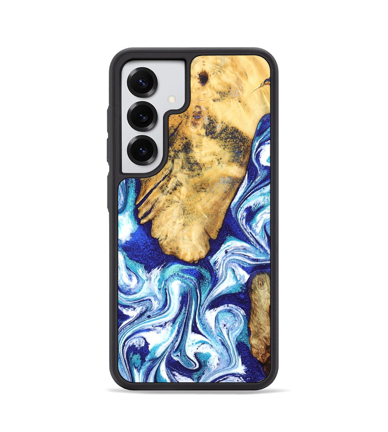 Galaxy S25 Wood Phone Case - Trace (Blue, 827026)