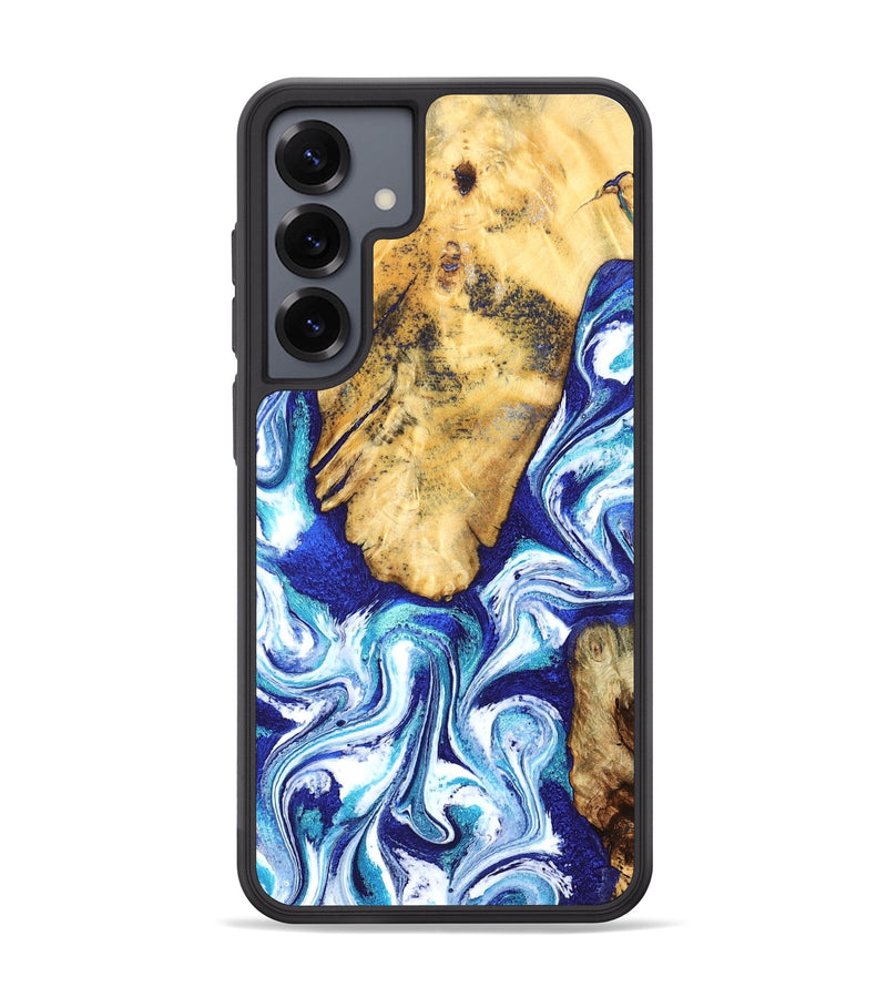 Galaxy S25 Plus Wood Phone Case - Trace (Blue, 827026)