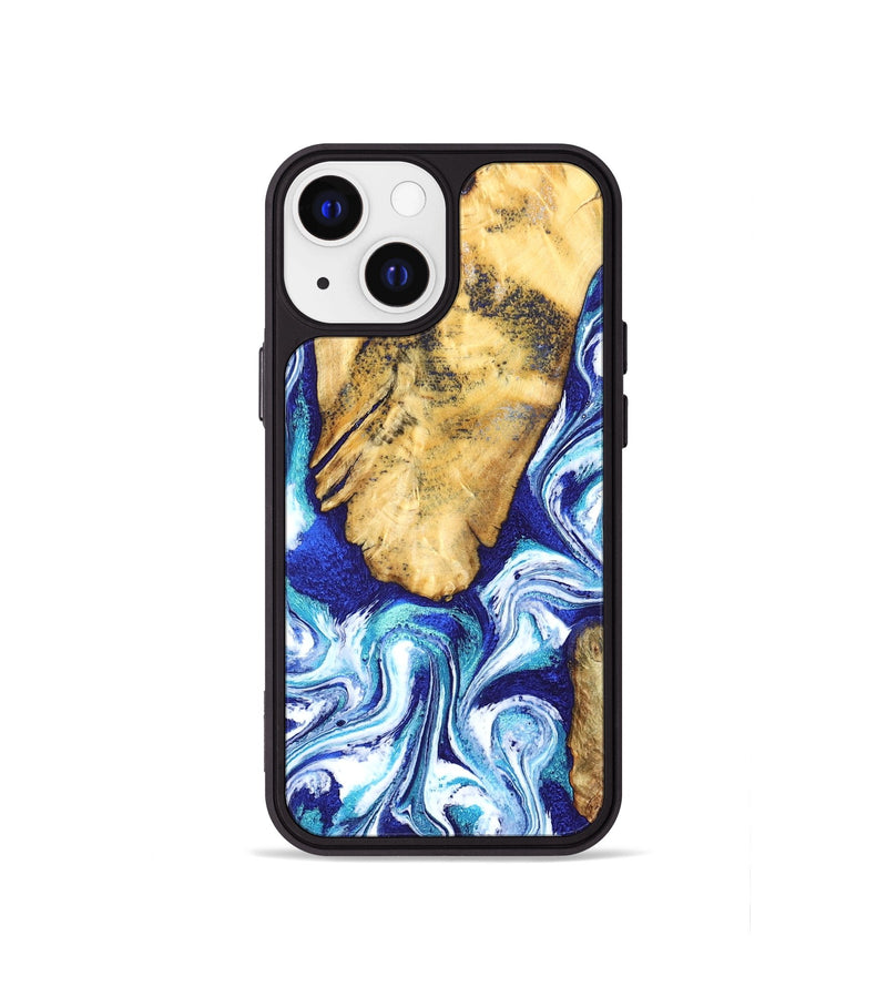 iPhone 13 mini Wood Phone Case - Trace (Blue, 827026)