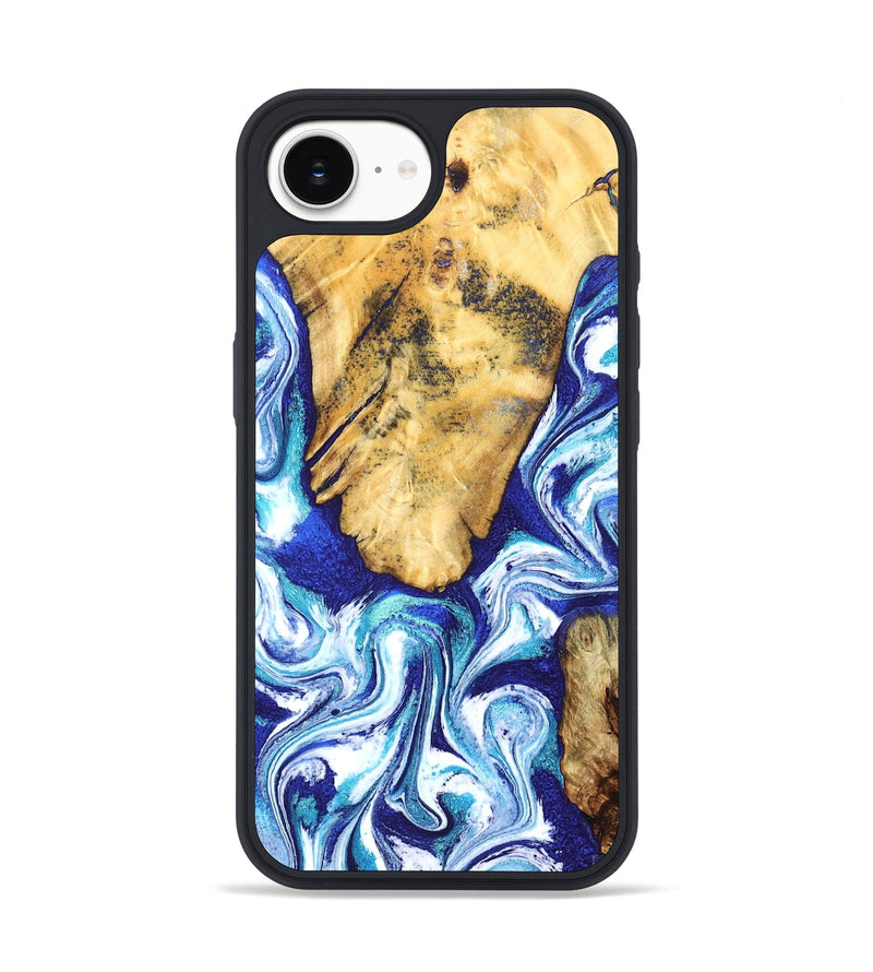 iPhone 17e Wood Phone Case - Trace (Blue, 827026)