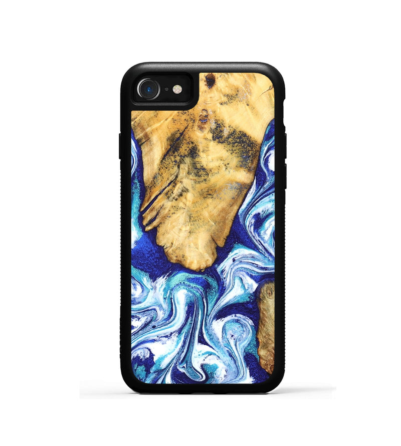 iPhone SE Wood Phone Case - Trace (Blue, 827026)