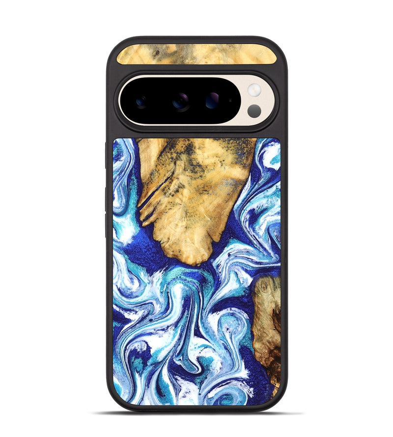 Pixel 10 Wood Phone Case - Trace (Blue, 827026)