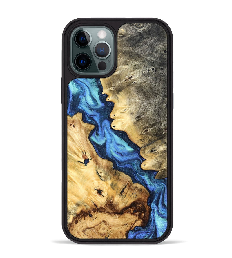 iPhone 12 Pro Max Wood Phone Case - Kristen (Blue, 827027)