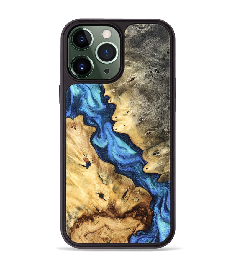 iPhone 13 Pro Max Wood Phone Case - Kristen (Blue, 827027)