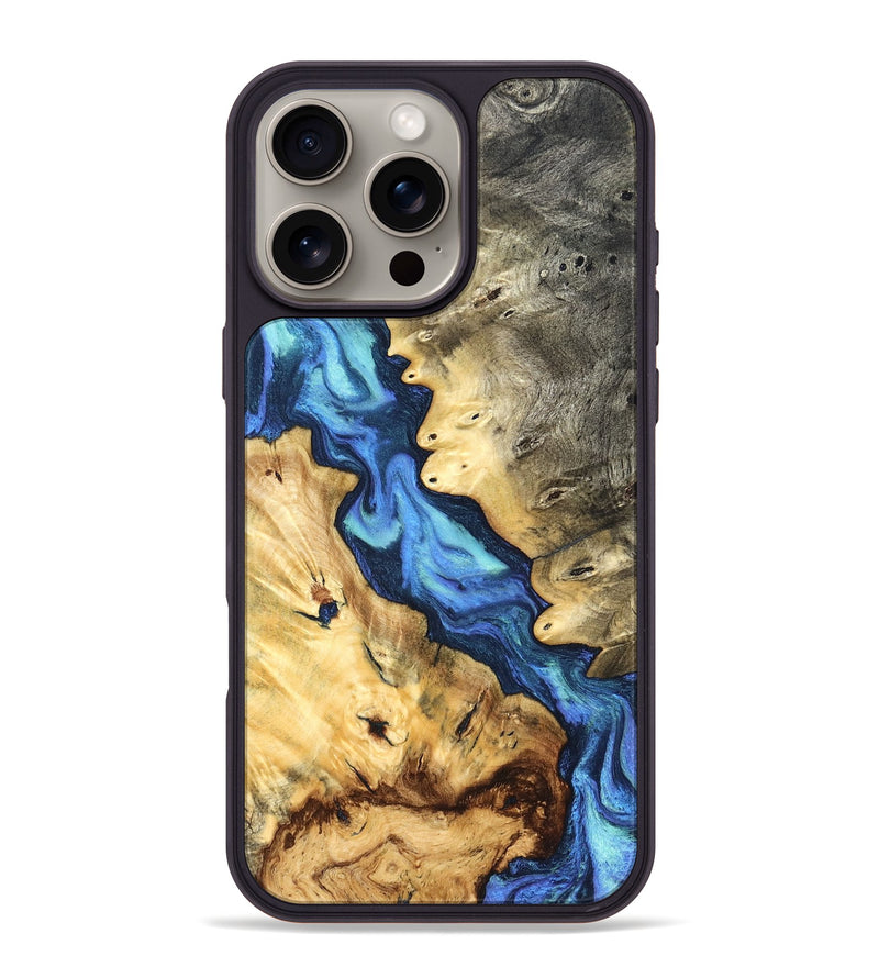 iPhone 16 Pro Max Wood Phone Case - Kristen (Blue, 827027)