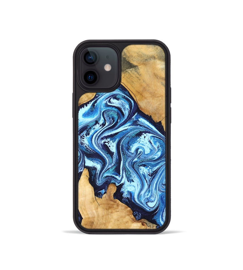 iPhone 12 mini Wood Phone Case - Becky (Blue, 827028)