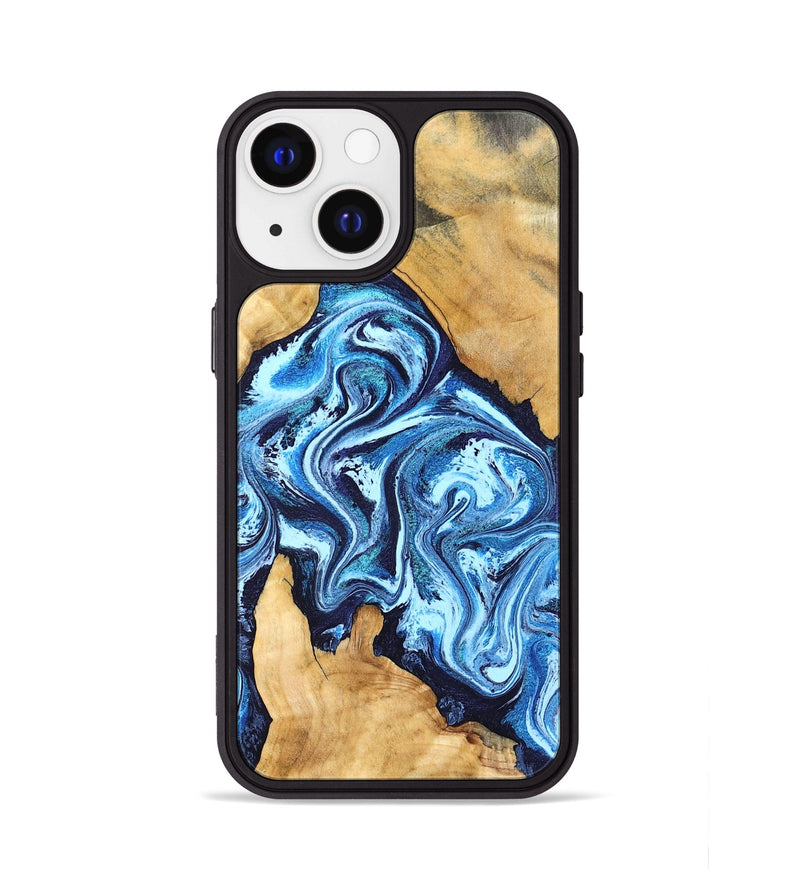 iPhone 13 Wood Phone Case - Becky (Blue, 827028)