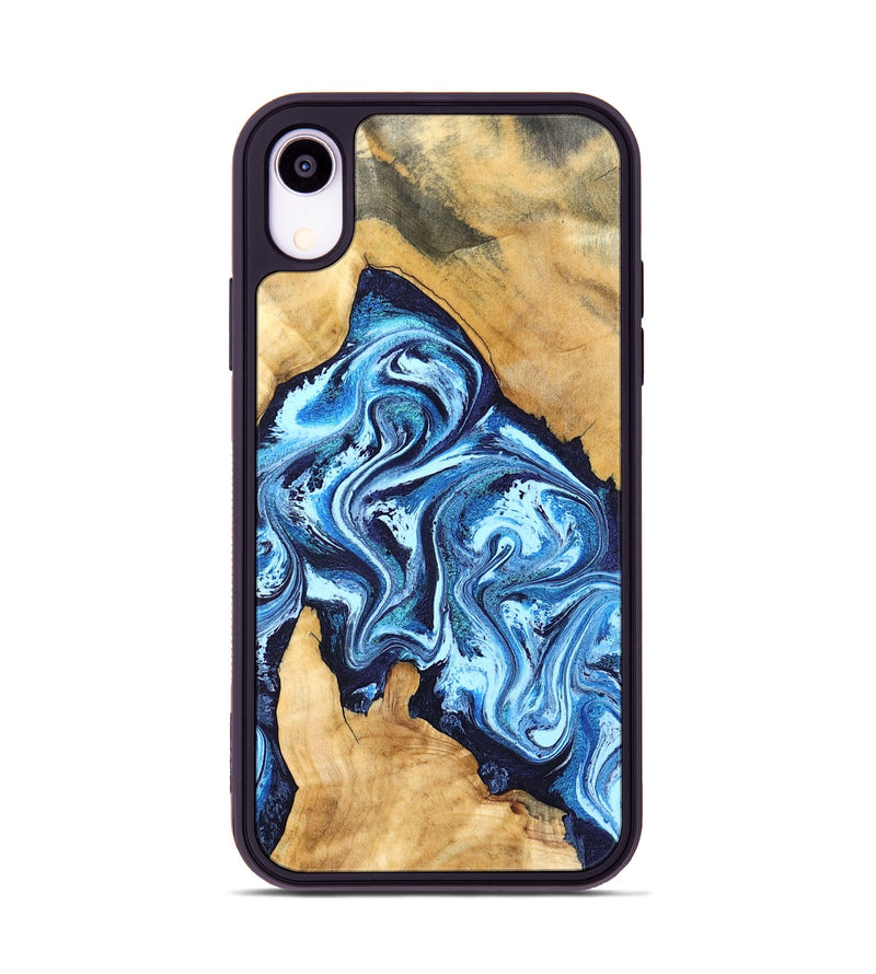 iPhone Xr Wood Phone Case - Becky (Blue, 827028)