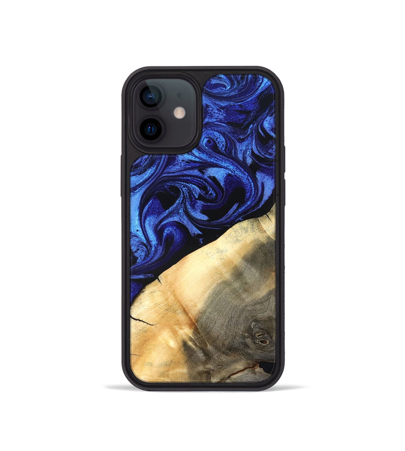 iPhone 12 mini Wood Phone Case - Emmet (Blue, 827029)