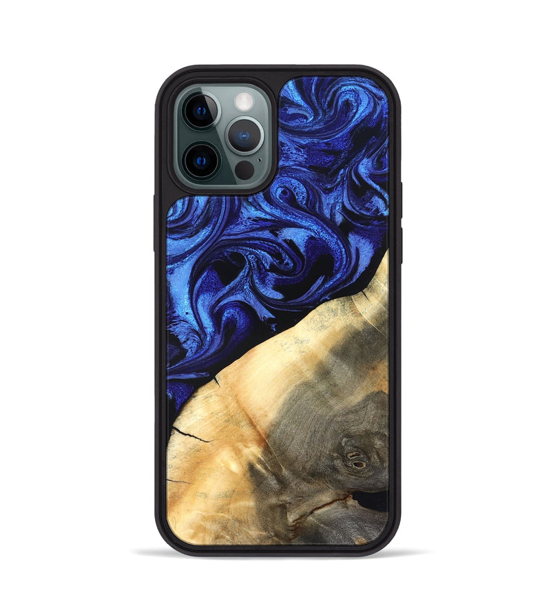 iPhone 12 Pro Wood Phone Case - Emmet (Blue, 827029)