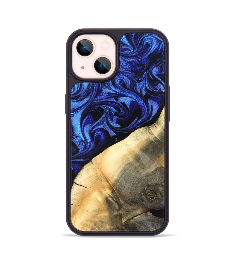 iPhone 14 Wood Phone Case - Emmet (Blue, 827029)