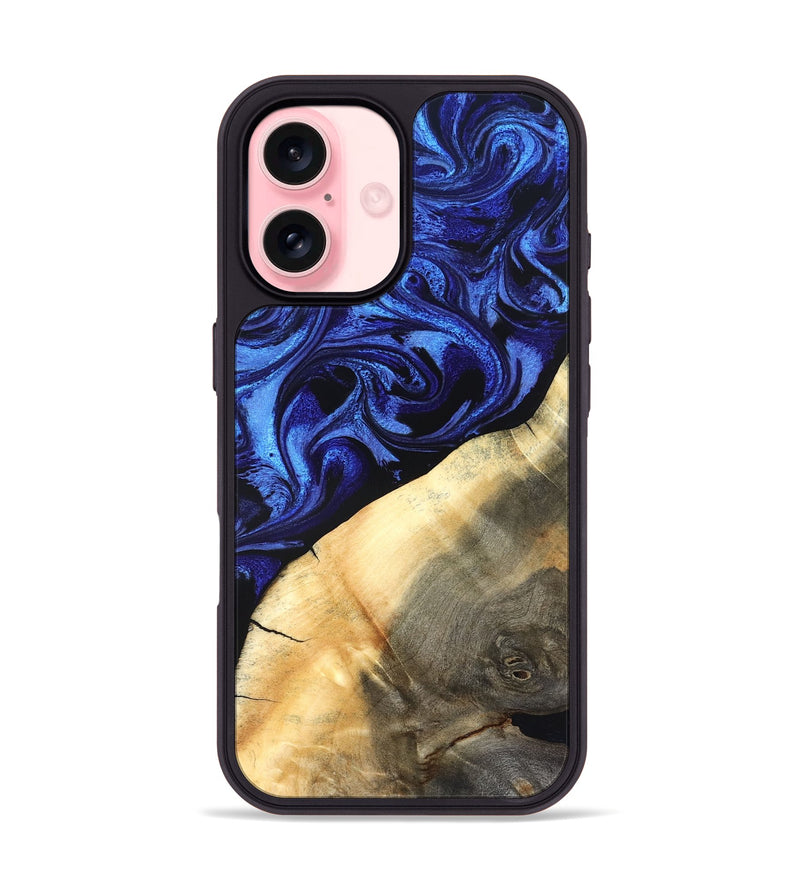 iPhone 16 Wood Phone Case - Emmet (Blue, 827029)