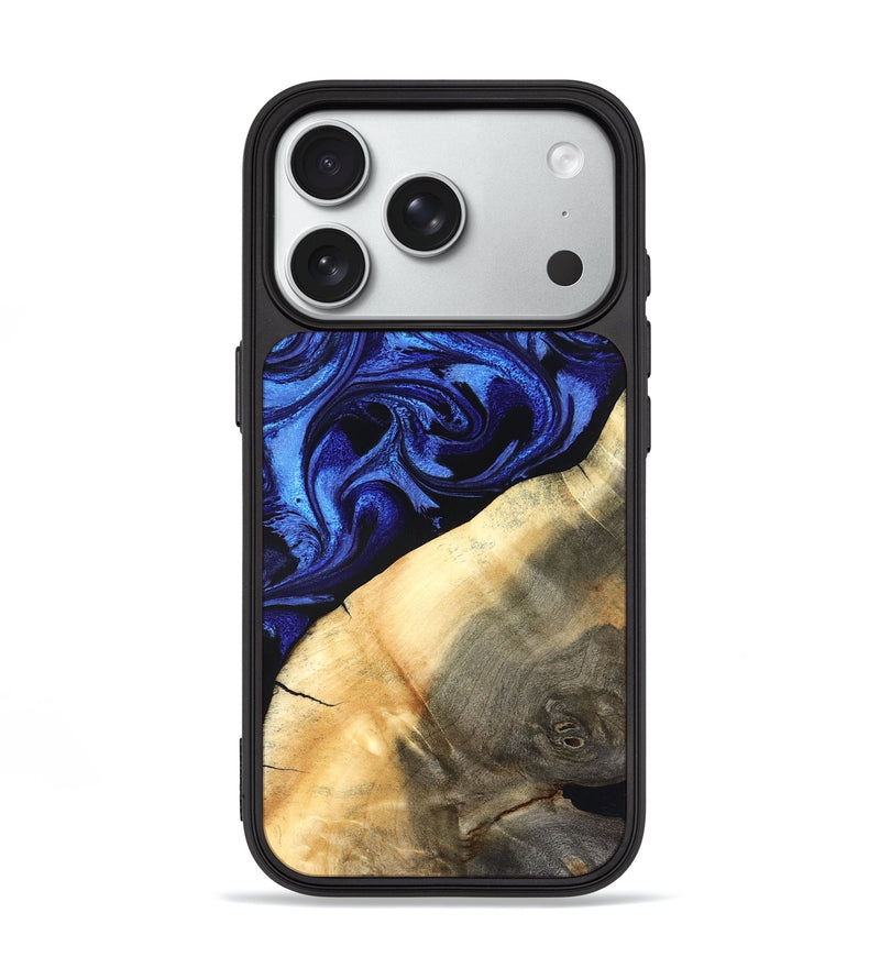 iPhone 18 Pro Wood Phone Case - Emmet (Blue, 827029)