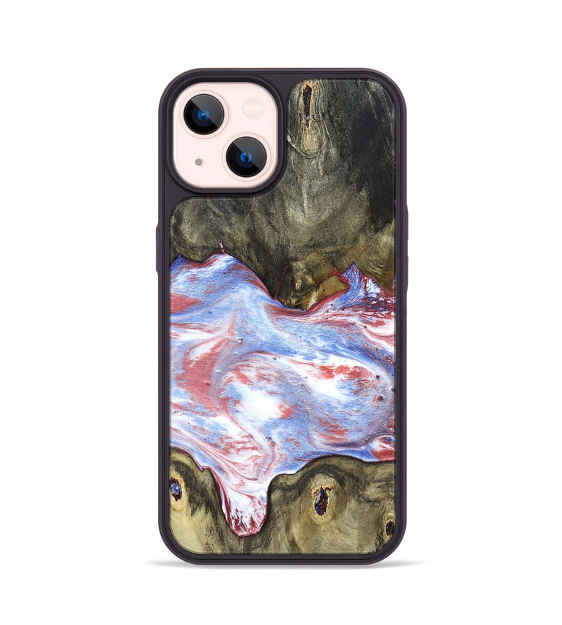 iPhone 14 Wood Phone Case - Easton (Blue, 827030)