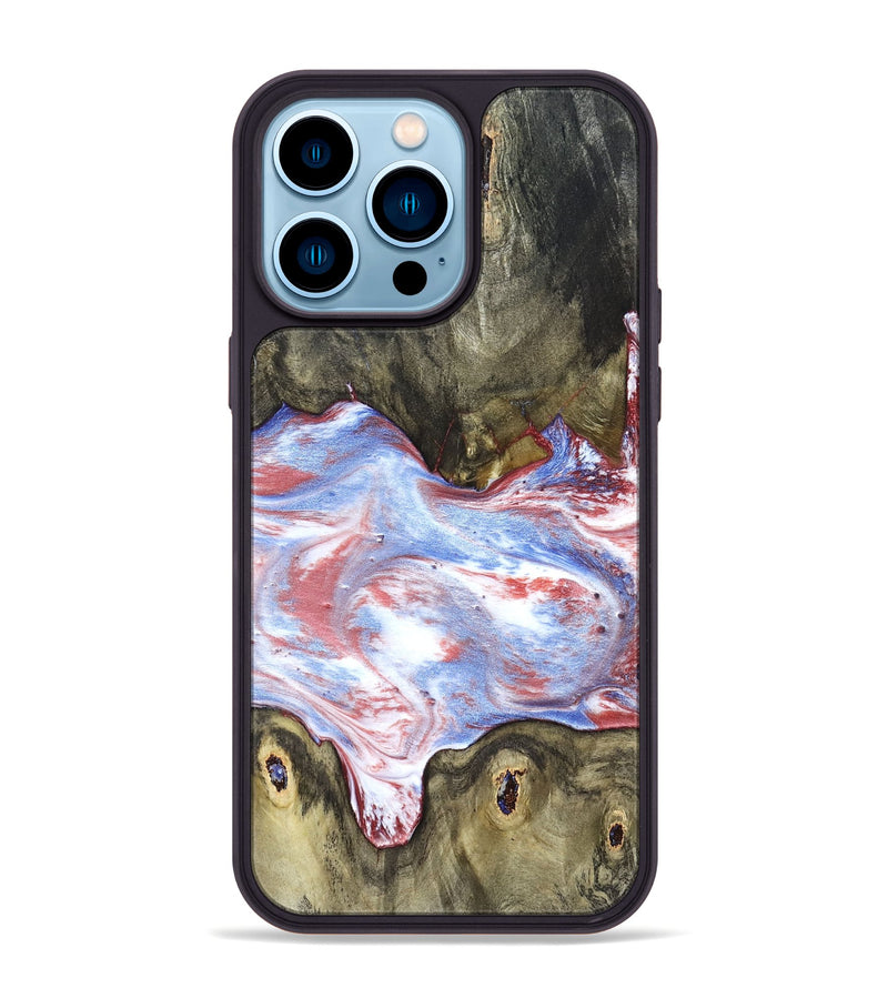 iPhone 14 Pro Max Wood Phone Case - Easton (Blue, 827030)