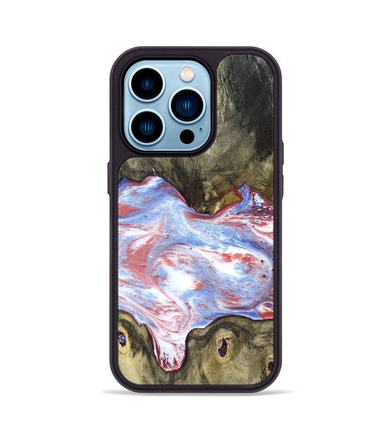 iPhone 14 Pro Wood Phone Case - Easton (Blue, 827030)