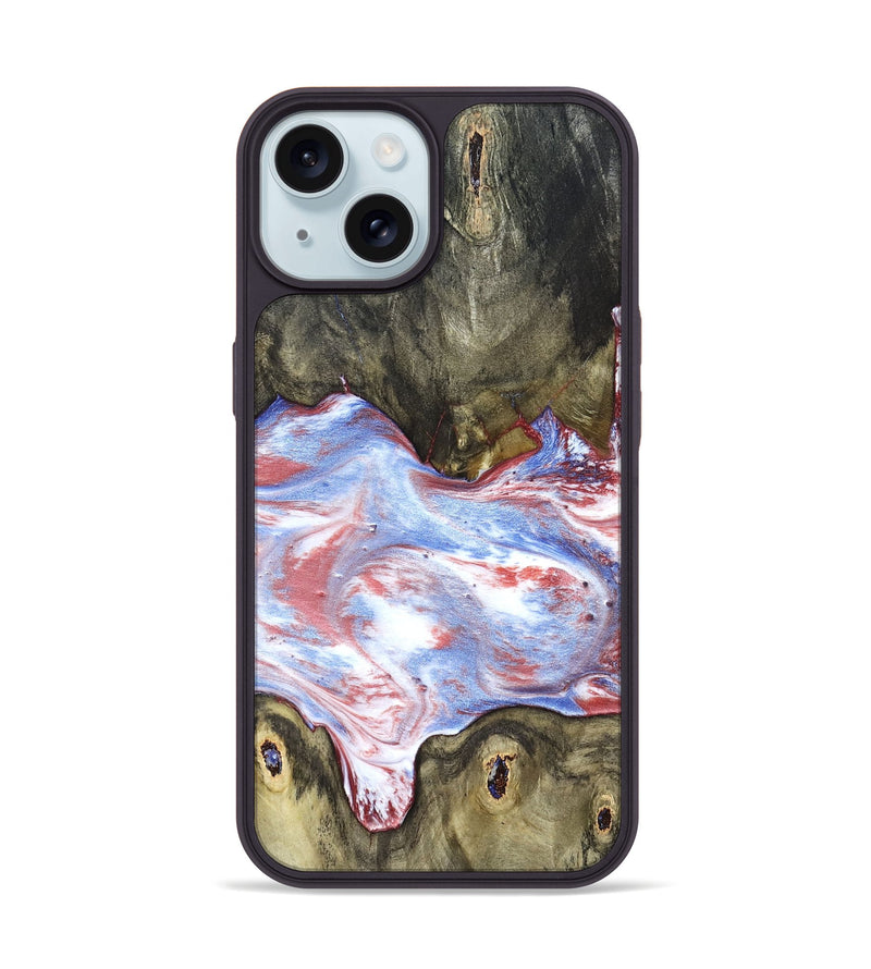 iPhone 15 Wood Phone Case - Easton (Blue, 827030)