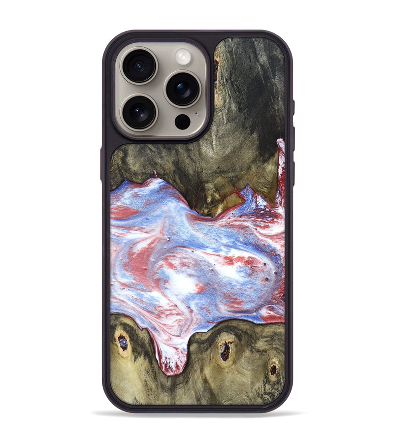 iPhone 15 Pro Max Wood Phone Case - Easton (Blue, 827030)