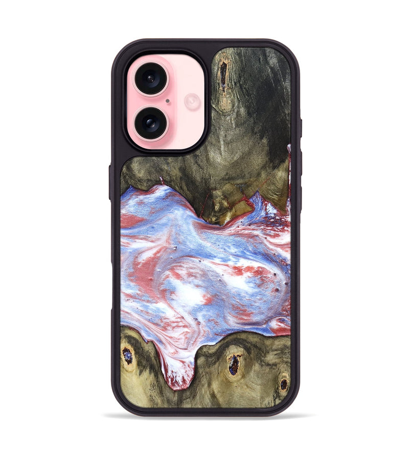 iPhone 16 Wood Phone Case - Easton (Blue, 827030)