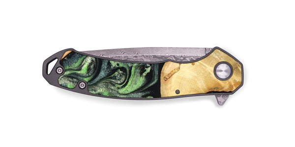 EDC Wood Pocket Knife - Poppy (Green, 827031)