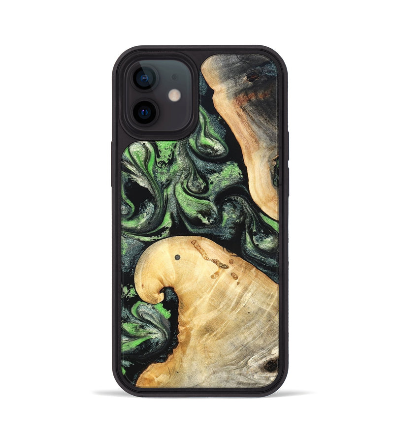 iPhone 12 Wood Phone Case - Poppy (Green, 827031)