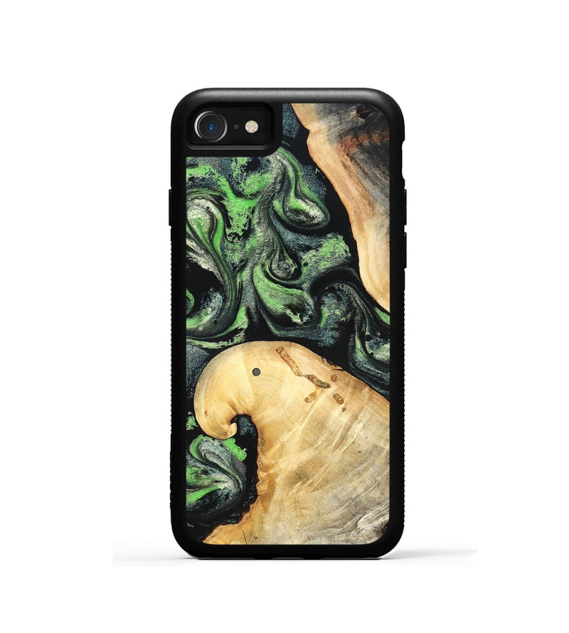 iPhone SE Wood Phone Case - Poppy (Green, 827031)
