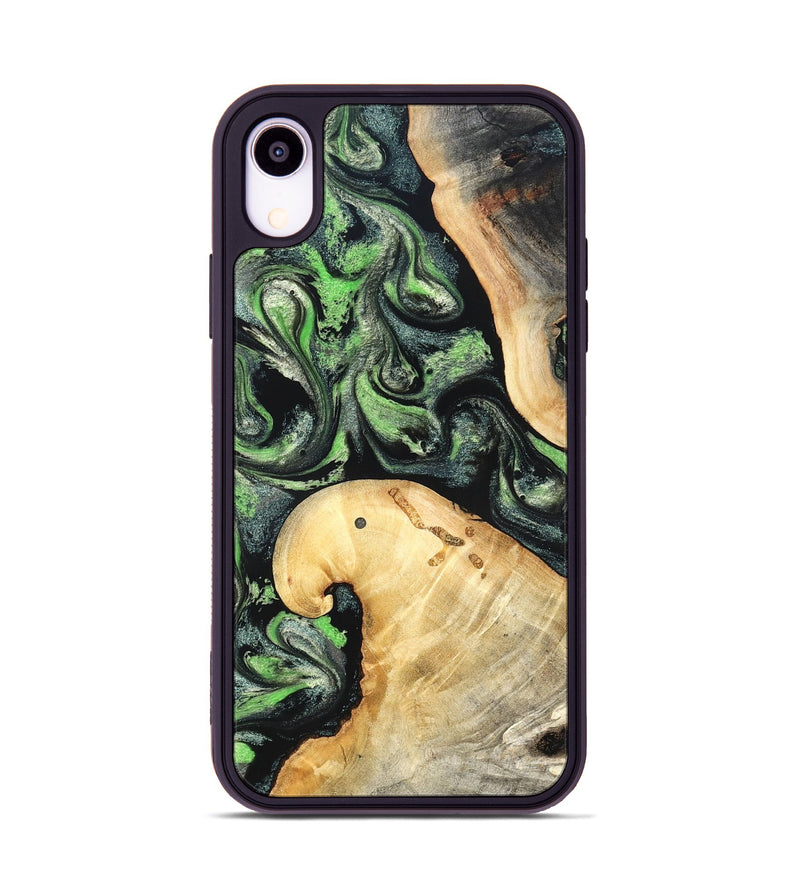 iPhone Xr Wood Phone Case - Poppy (Green, 827031)