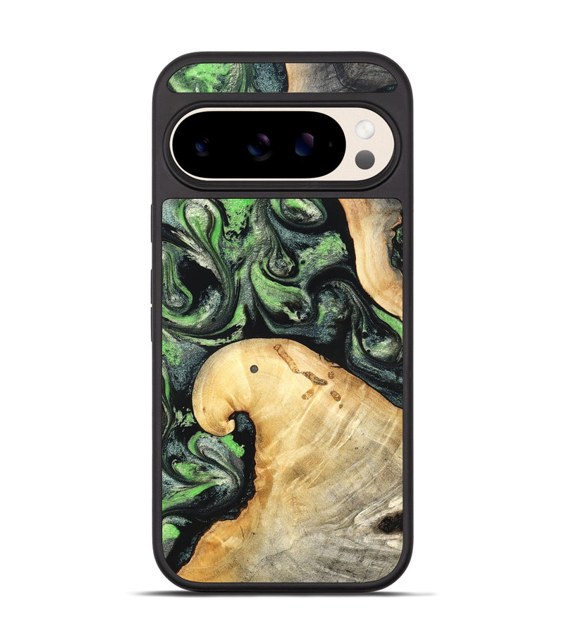 Pixel 10 Wood Phone Case - Poppy (Green, 827031)