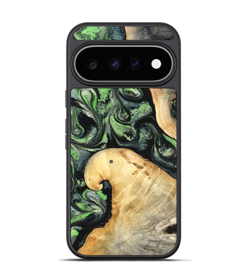 Pixel 11 Pro Wood Phone Case - Poppy (Green, 827031)