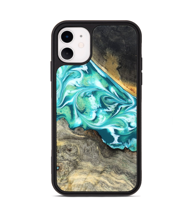 iPhone 11 Wood Phone Case - Ivory (Green, 827032)