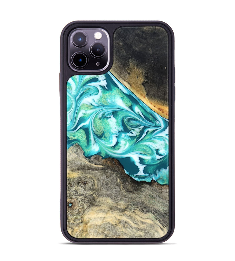 iPhone 11 Pro Max Wood Phone Case - Ivory (Green, 827032)