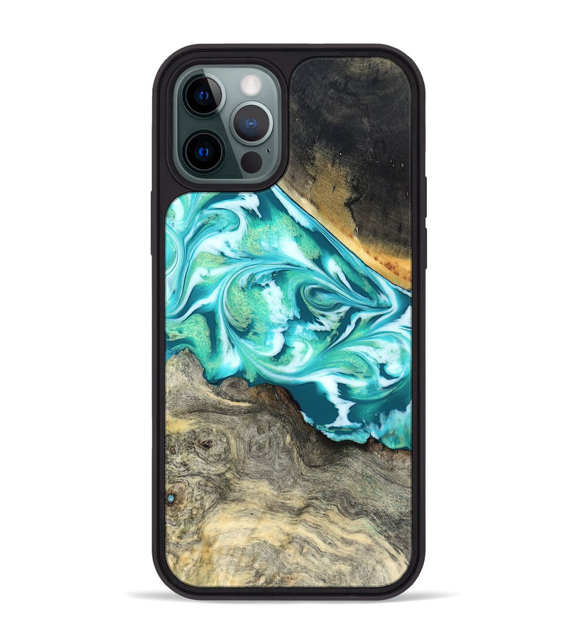 iPhone 12 Pro Max Wood Phone Case - Ivory (Green, 827032)